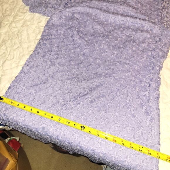 New Tahari Purple Floral Lace Overlay Dress 10 - Picture 7 of 13